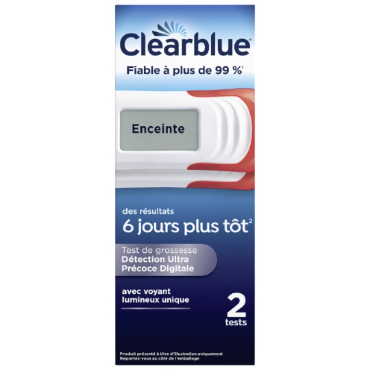 Test de grossesse Digital Détection Ultra Précoce CLEARBLUE