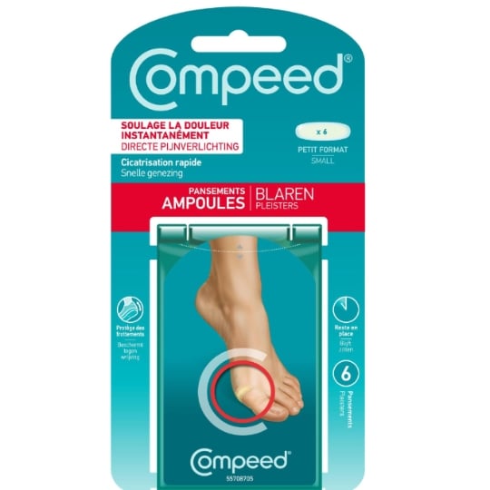 Pansements Ampoules Petit Format Côté du Pied Anti-Frottements COMPEED