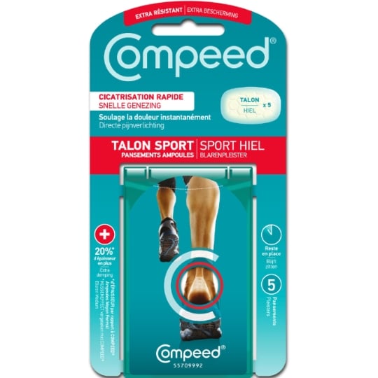 Pansements Ampoules Talon Sport Extrême Cicatrisation Rapide Effet Coussinet COMPEED
