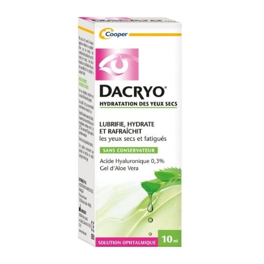 Solution Ophtalmique Hydratation Yeux Secs à l'Acide Hyaluronique DACRYO
