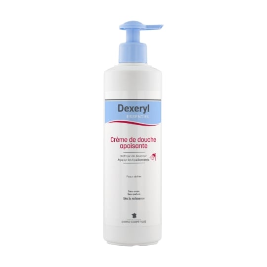 Crème de douche Corps Peau Sèche Apaise Nettoie Sans Parfum Sans Savon Essentiel DEXERYL