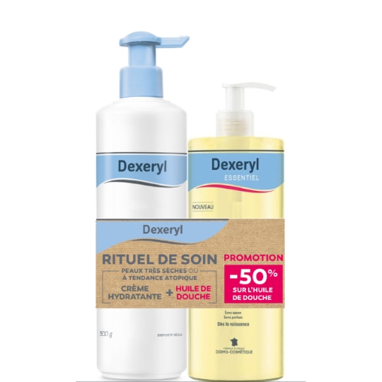 Soin Corps Peau Sèche Atopique Hydratant Apaisant Duo Essentiel DEXERYL