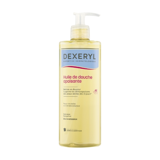Huile de douche Corps Peaux Sèches à Tendance Atopique Nettoie et Apaise Dexeryl Essentiel DEXERYL