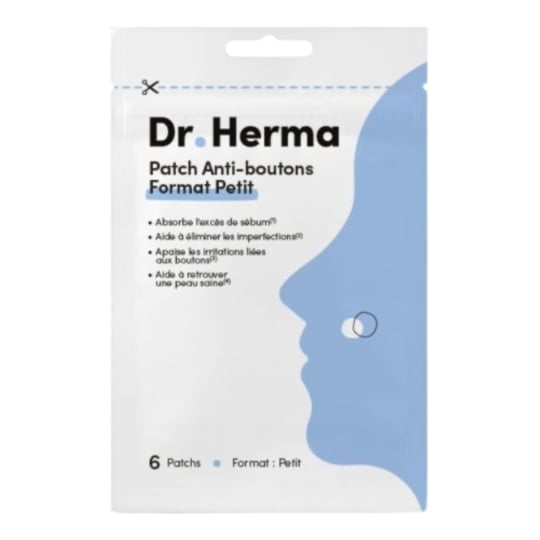 Patchs Anti-boutons Absorbant Sébum Apaisant Irritations Peau Saine Tous Types de Peaux DR HERMA