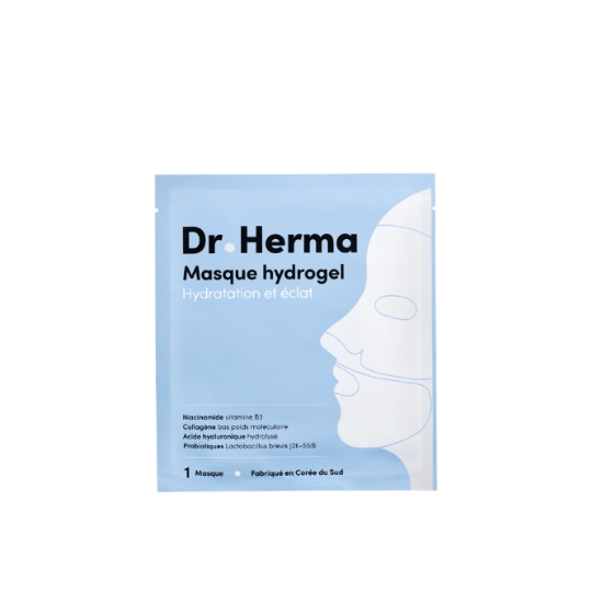 Masque Hydrogel Visage Peau Hydratée et Éclatante Anti-âge Acide Hyaluronique DR HERMA