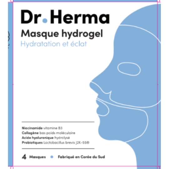 Masque Hydrogel Visage Anti-âge Hydratation Acide Hyaluronique DR HERMA