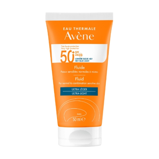 Crème solaire Visage Peau Sensible Normale à Mixte Très Haute Protection Spf 50+ Fini Invisible EAU THERMALE AVENE
