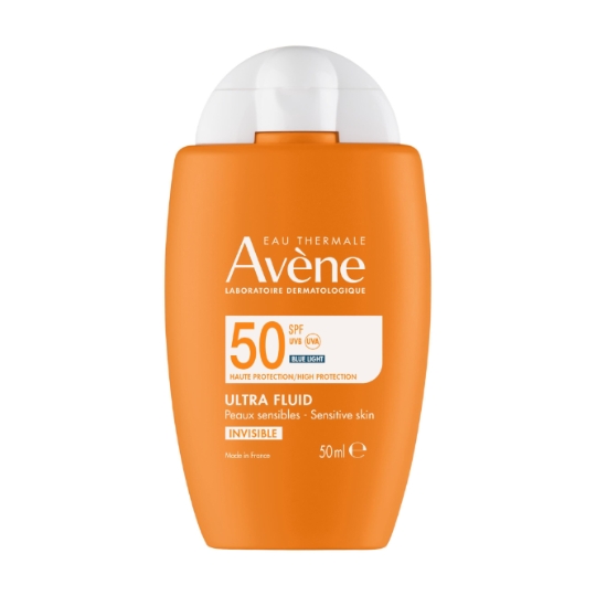 Crème solaire Visage Peau Sensible Très Haute Protection Spf 50+ Ultra Fluide Invisible EAU THERMALE AVENE