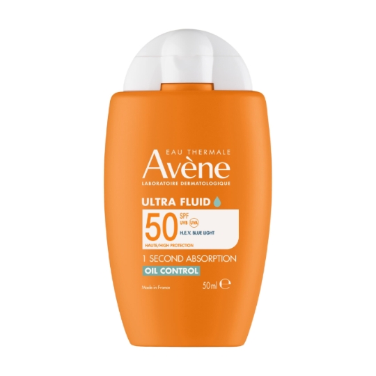 Soin Ultra Fluid Spf 50 Haute Protection Oil Control Lumière Bleue HEV Sans Parfum EAU THERMALE AVENE