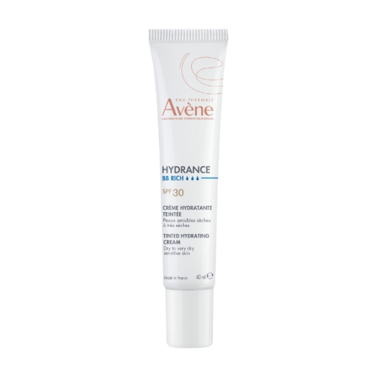 Crème Teintée Hydratante Visage Femme Peau Sensible Sèche à Très Sèche Hydrance BB Riche Spf 30 EAU THERMALE AVENE