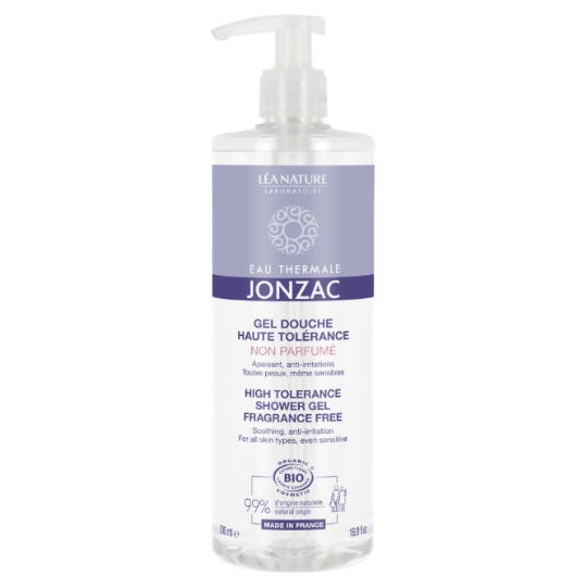 Gel douche Peaux Réactives Apaise et Nettoie Non Parfumé Haute Tolérance Bio EAU THERMALE JONZAC