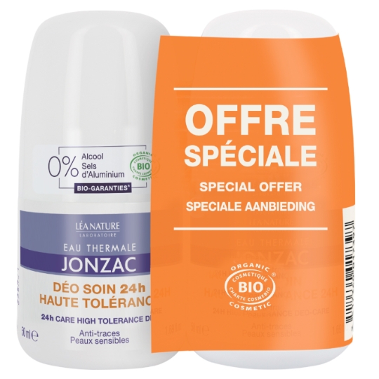 Déodorant Roll-on Déo Soin Peaux Sensibles Haute Tolérance Efficacité 24h Anti-Traces Bio EAU THERMALE JONZAC
