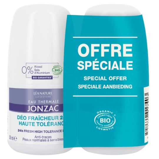 Déodorant Roll-on Peaux Normales à Sensibles Fraîcheur 24h Haute Tolérance Anti-traces Bio EAU THERMALE JONZAC