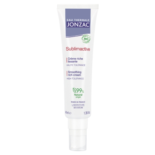 Crème Anti-rides Fermeté Visage Peau Sèche Bio Sublimactive EAU THERMALE JONZAC
