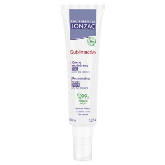 Crème de Nuit Visage Femme Anti-âge Régénérante Sublimactive Bio EAU THERMALE JONZAC