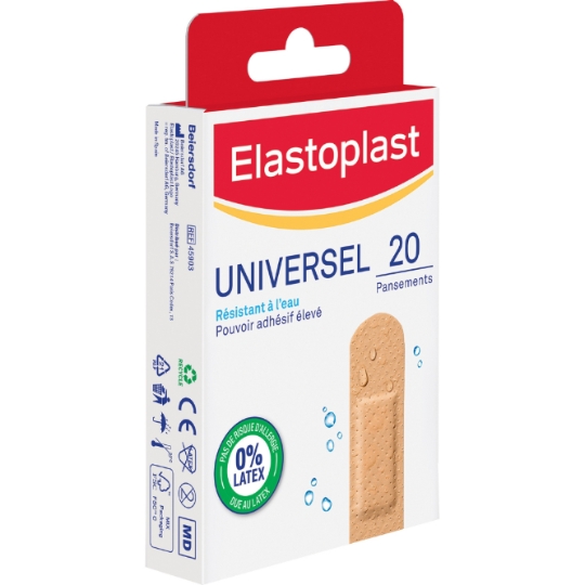 Pansements Résistants à l'Eau Protège des Blessures du Quotidien Universal ELASTOPLAST