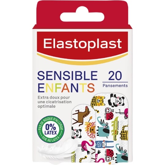 Pansements Sensibles Enfants Motifs Animaux Hypoallergéniques ELASTOPLAST