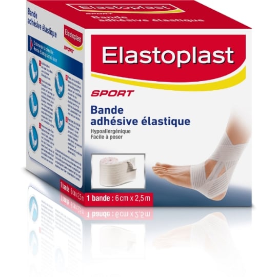 Bande Adhésive Elastique Hypoallergénique 6x2,5 cm Sport ELASTOPLAST