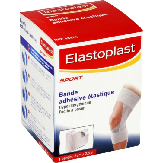 Bande Adhésive Elastique Hypoallergénique 8x2,5 cm Sport ELASTOPLAST