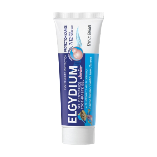 Dentifrice Enfant 7-12 ans Protection Caries Goût Bubble Junior ELGYDIUM