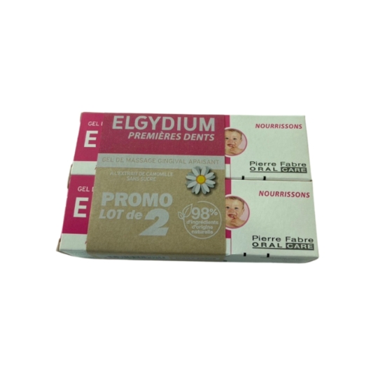 Gel Nourrissons Premières Dents Massage Gingival Apaisant Camomille Sans Sucre 98% Ingrédients d'Origine Naturelle ELGYDIUM