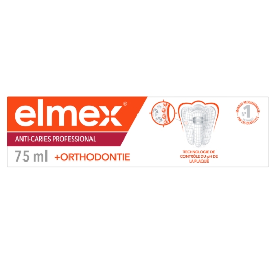 Dentifrice Anti-caries Orthodontie Protection Professionnelle Goût Menthe ELMEX