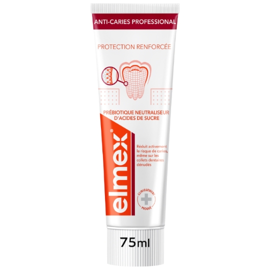 Dentifrice Anti-caries Professional Neutralise les Acides de Sucre ELMEX