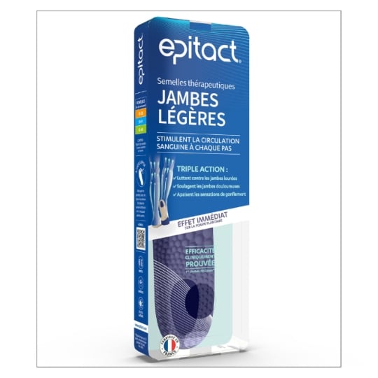 Semelles Thérapeutiques Taille 36-38 Jambes Légères Stimule la Circulation EPITACT