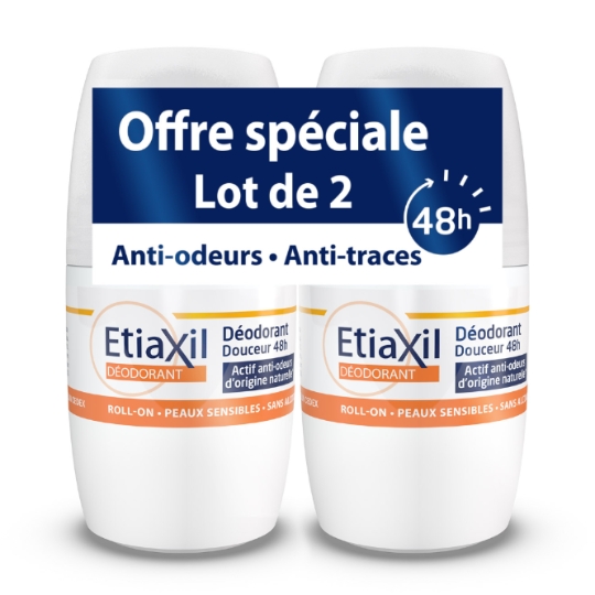 Déodorant Roll-on Femme Peau Sensible Anti-Odeurs Efficacité 48h ETIAXIL