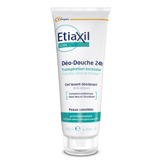 Gel douche Corps Déodorant Anti-transpirant Anti-odeurs Fraîcheur Sève de Bambou ETIAXIL