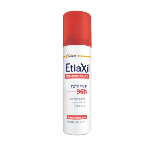 Déodorant Anti-Transpirant Extreme 96H Anti-Odeurs Anti-Traces pour Peaux Normales ETIAXIL