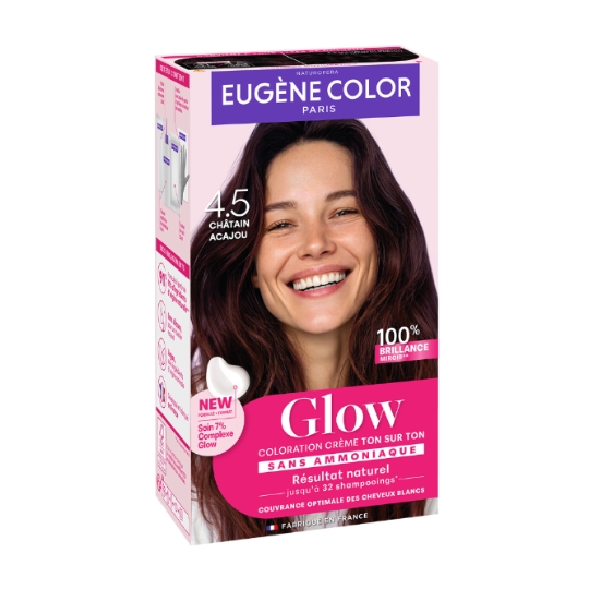 Coloration Permanente 4.5 Châtain Acajou Glow EUGENE COLOR