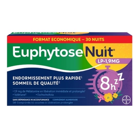 Complément alimentaire Sommeil Mélatonine et Plantes EUPHYTOSE