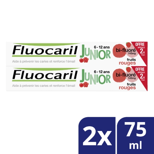 Dentifrice Enfant 6-12 ans  Anti-caries Goût Fruits Rouges FLUOCARIL