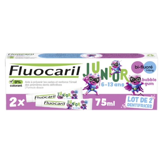 Dentifrice Enfant 6-12 ans Anti-caries Goût Bubble Gum FLUOCARIL