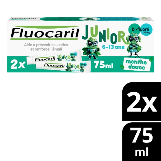 Dentifrice Enfant 6-13 ans Bi-Fluoré Menthe Douce Frais et Non Piquant FLUOCARIL