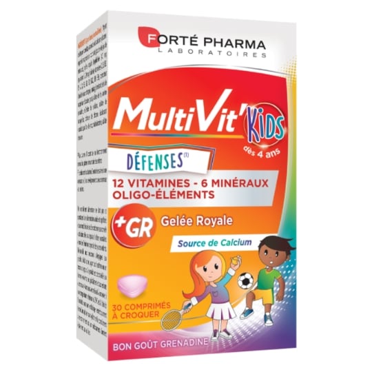 Complément alimentaire Multi Vitamine Immunité Croissance Goût Grenadine Kids FORTE PHARMA