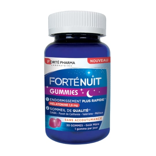 Complément alimentaire Sommeil De Qualité Sans Accoutumance Mûre, Gummies FORTE PHARMA