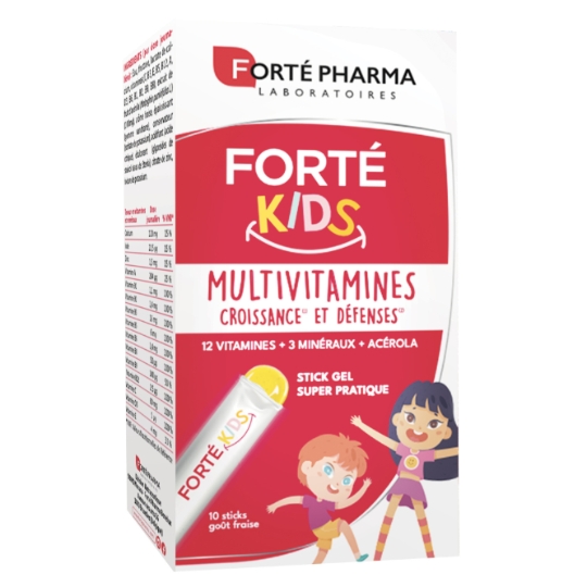Complément Alimentaire Forté Kids Multivitamines Croissance et Défenses en Stick Gel Goût Fraise FORTE PHARMA