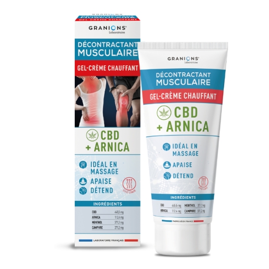 Gel-Crème Chauffant - Decontractant Musculaire CBD Arnica GRANIONS