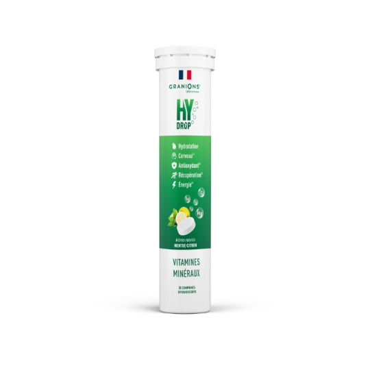 Complément Alimentaire HyDrop Arômes Menthe Citron GRANIONS