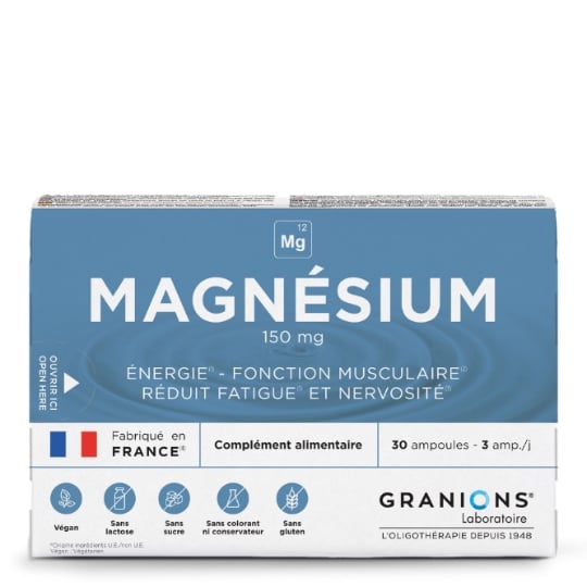 Complément alimentaire Réduit la fatigue Fonction musculaire normale Système nerveux GRANIONS