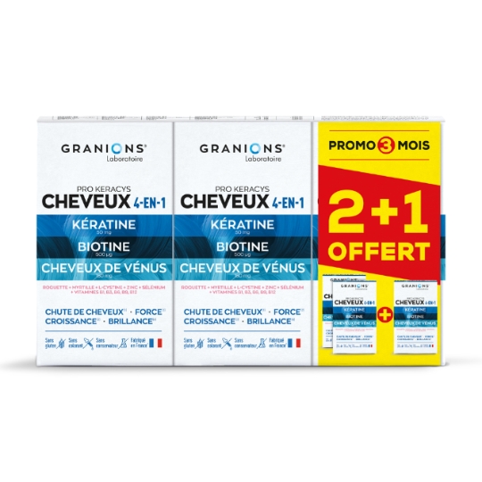 Complément alimentaire Anti-chute Croissance Force Brillance Pro Keracys GRANIONS