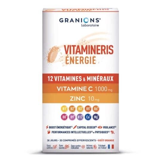 Complément alimentaire Energie Goût Orange 1000mg Vitamineris GRANIONS