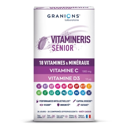 Complément Alimentaire Sénior 1000mg Goût Cassis GRANIONS