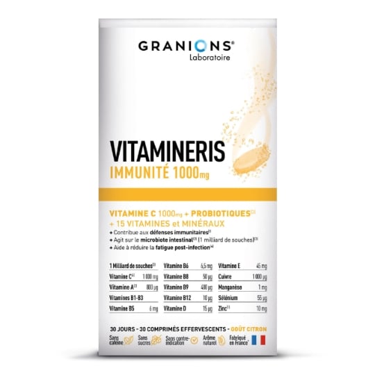 Complément alimentaire Immunité Goût Citron Vitamineris GRANIONS