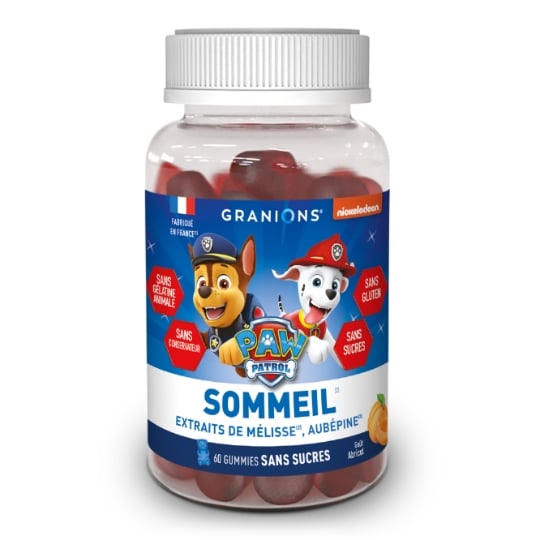 Complément alimentaire Sommeil Mélisse Aubépine Apaisement et Relaxation Gommes GRANIONS