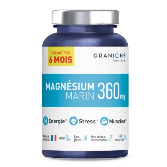 Complément alimentaire Magnésium Marin Source de Tonus GRANIONS