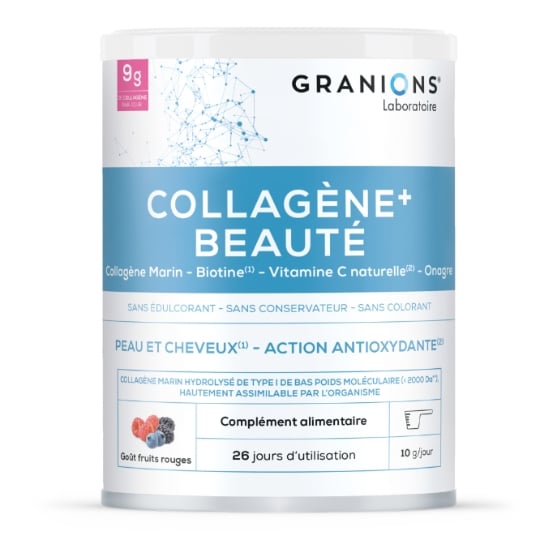 Complément alimentaire Collagène Beauté Peau et Cheveux Action Antioxydante GRANIONS