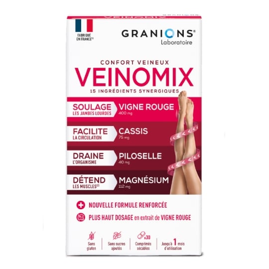 Complément alimentaire Jambes Lourdes Confort Veineux Circulation GRANIONS